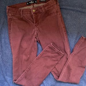 Burgundy Hollister Jeggings